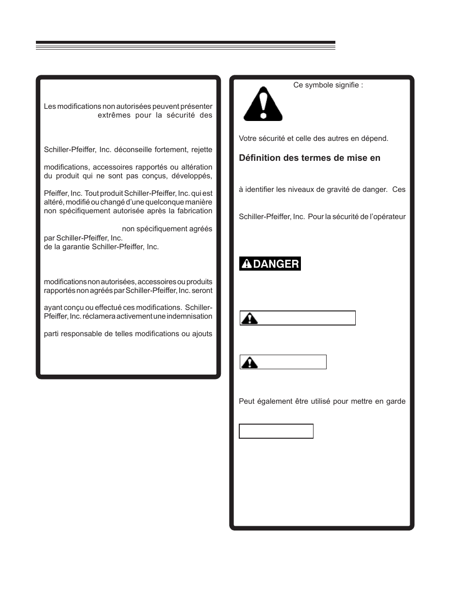 Optimax blower, Sécurité, Avertissement attention attention | Little Wonder OPTIMAX LB900-00-01 User Manual | Page 32 / 42