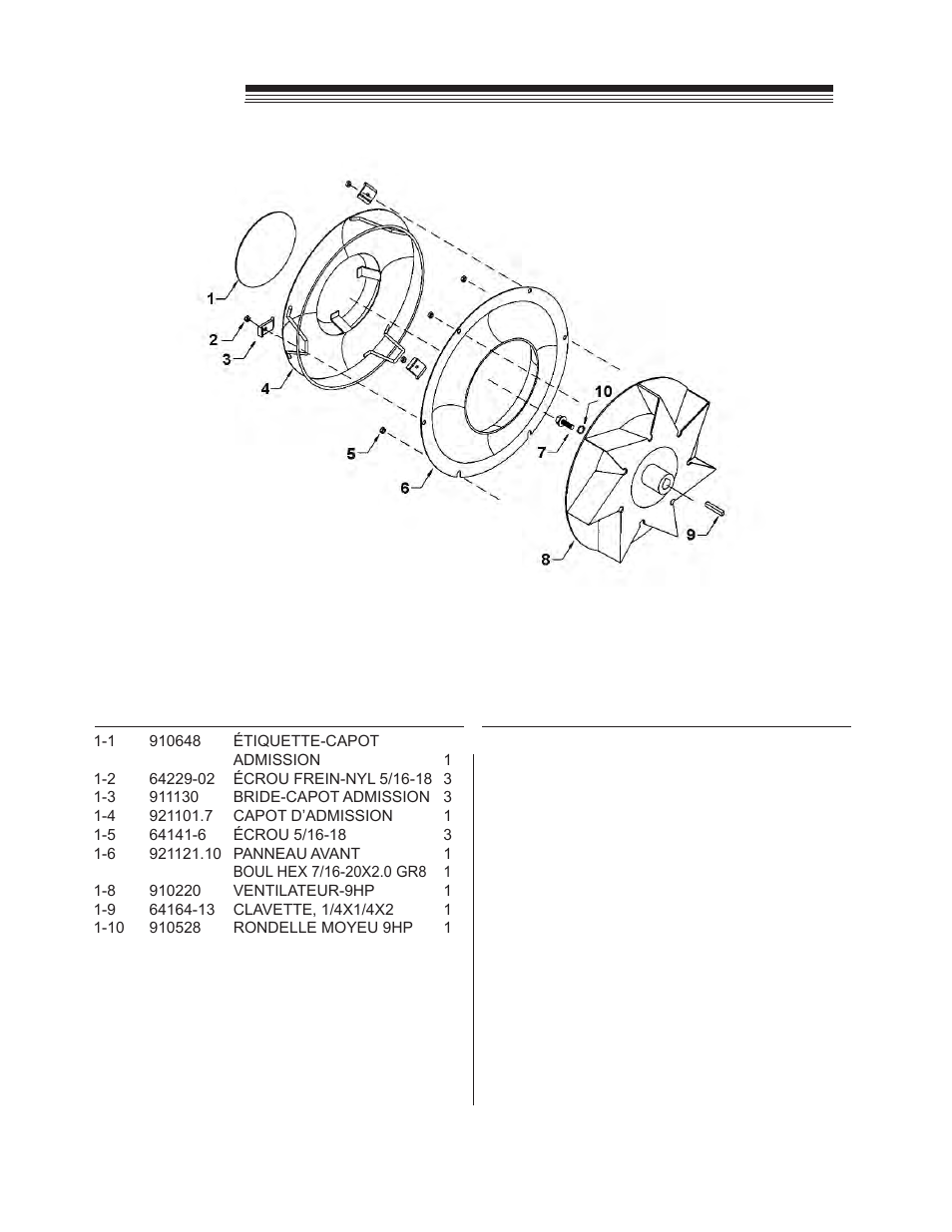 Optimax blower, Capot d’admission, Figure 1 | Little Wonder OPTIMAX LB900-00-01 User Manual | Page 39 / 42