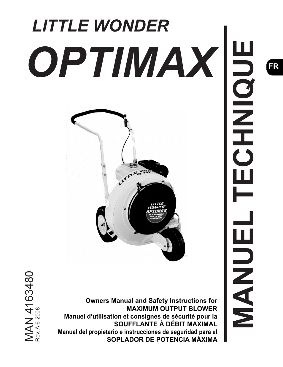 Optimax, Manuel technique, Little wonder | Little Wonder MAN 4163480 User Manual | Page 19 / 54