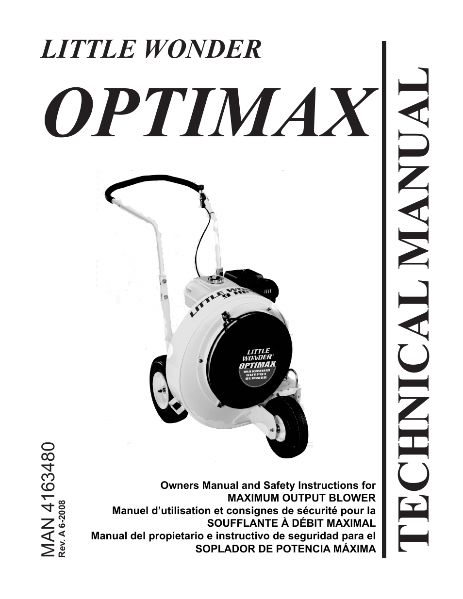 Optimax, Technical manual, Little wonder | Little Wonder MAN 4163480 User Manual | Page 37 / 54
