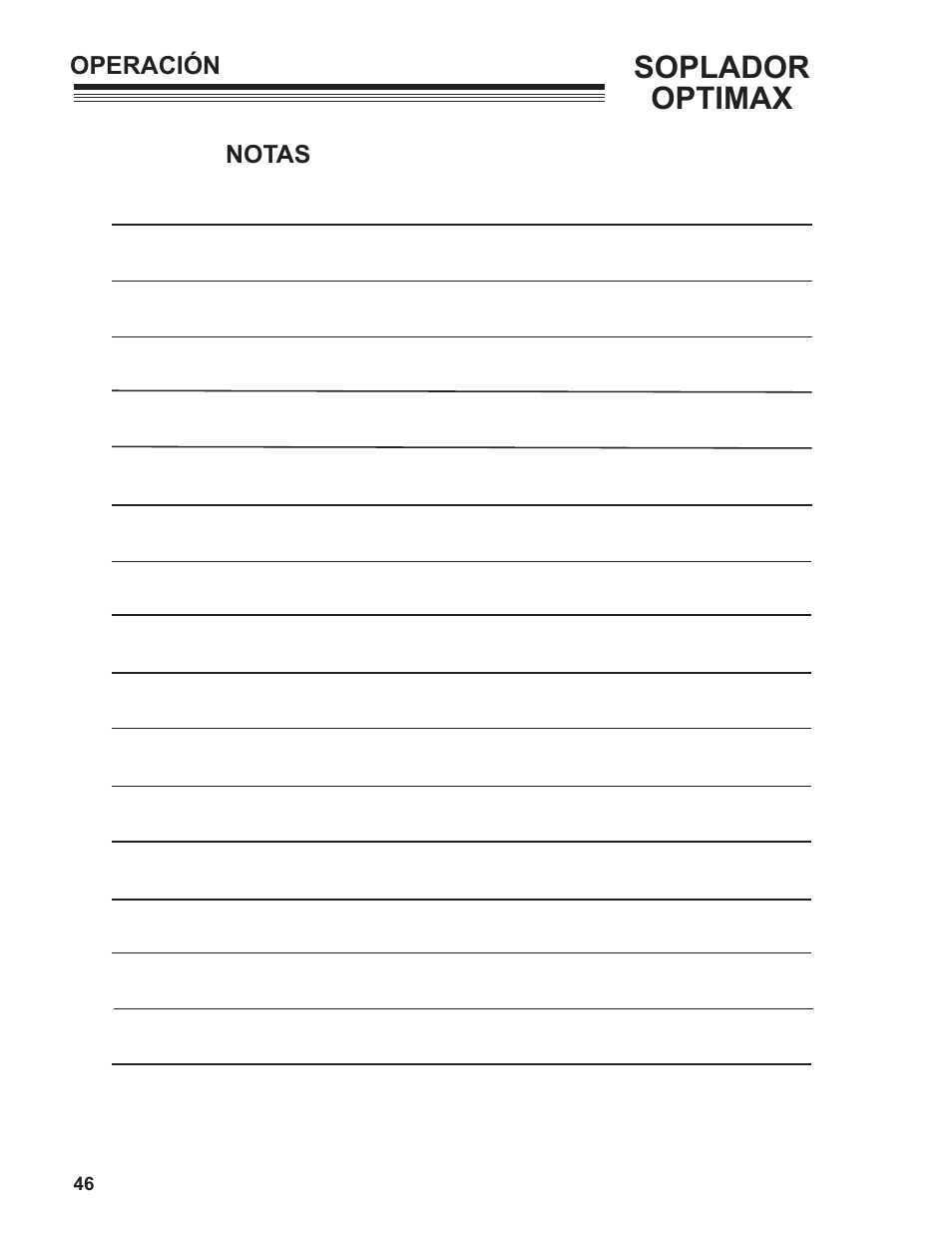 Soplador optimax | Little Wonder MAN 4163480 User Manual | Page 46 / 54