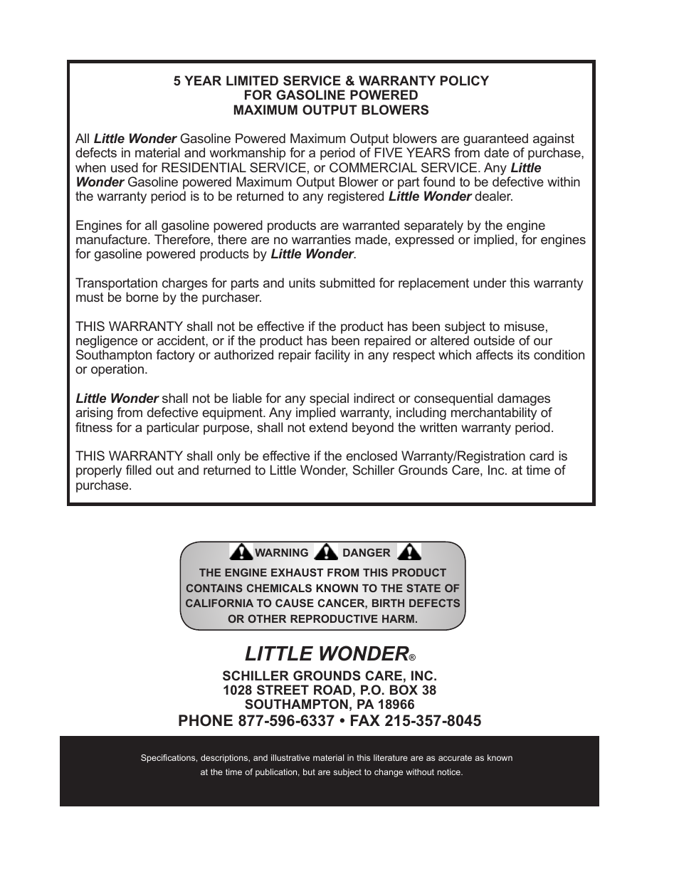 Little wonder | Little Wonder OPTIMAX LB901-00-01 User Manual | Page 14 / 42