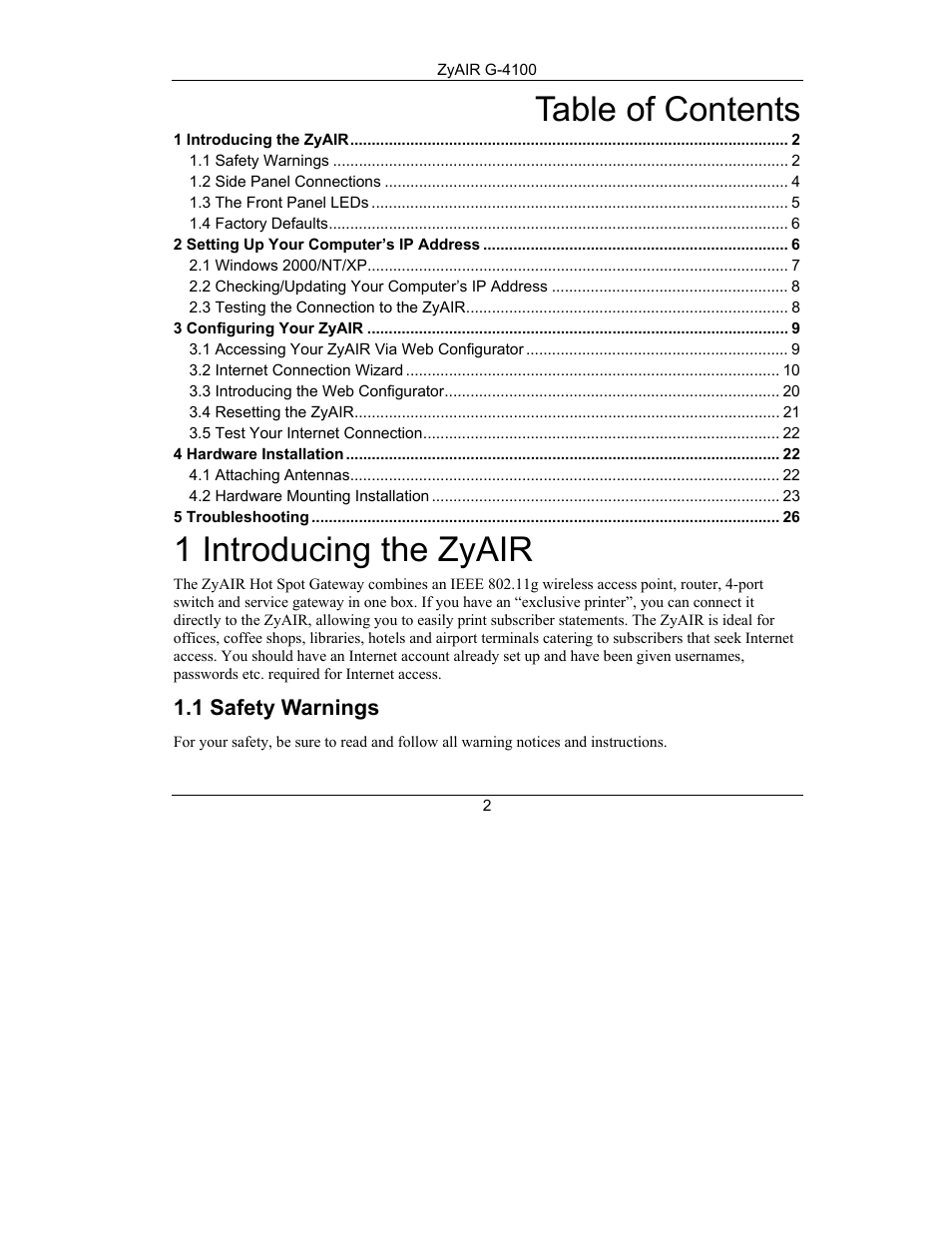 Little Wonder ZyAIR G-4100 User Manual | Page 2 / 26