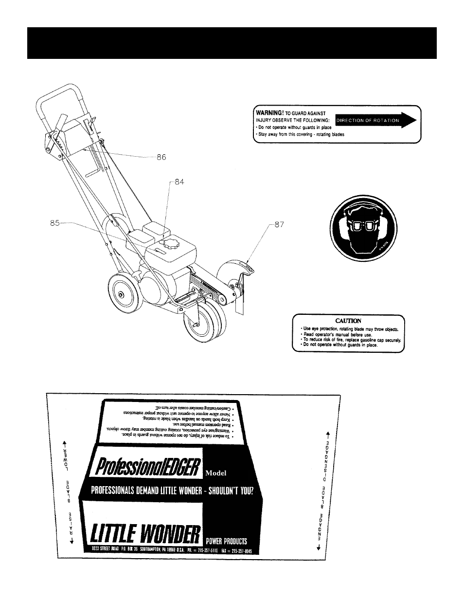 Safety decal identification | Little Wonder 6232 User Manual | Page 4 / 12