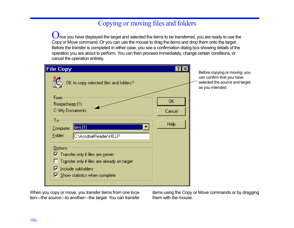 Copying or moving files and folders | LapLink MN-LGD011-XX-US User Manual | Page 101 / 166