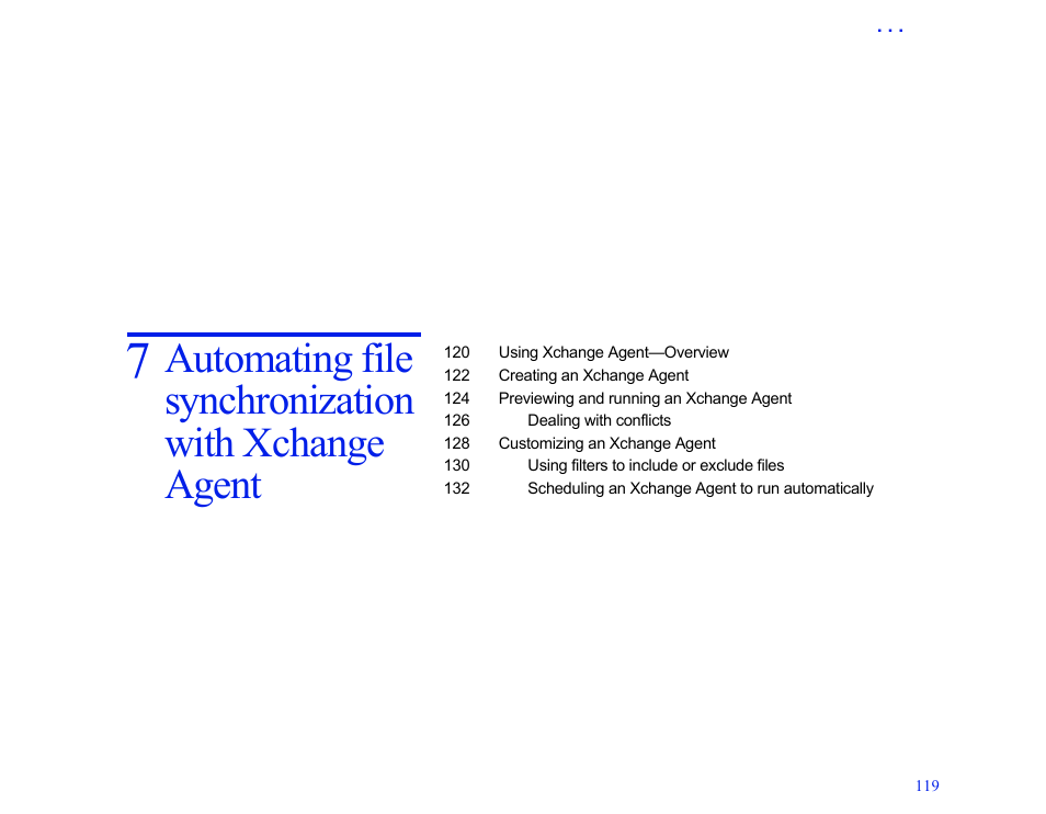 7 automating file synchronization with, Xchange agent 119, Automating file synchronization with xchange agent | LapLink MN-LGD011-XX-US User Manual | Page 113 / 166