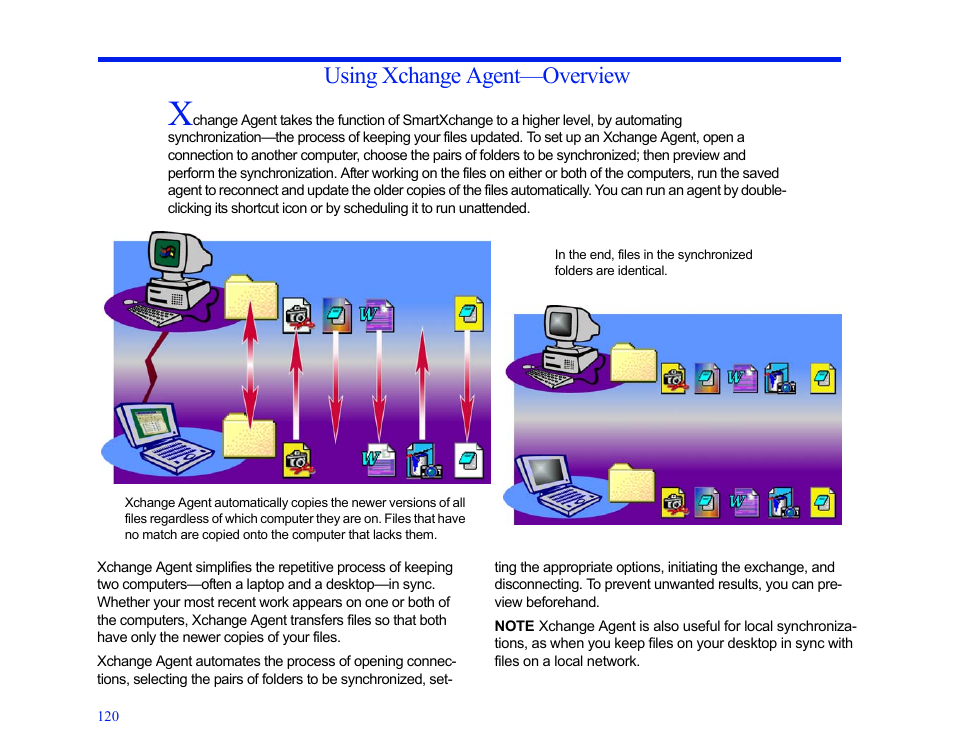 Using xchange agent-overview, Using xchange agent—overview | LapLink MN-LGD011-XX-US User Manual | Page 114 / 166