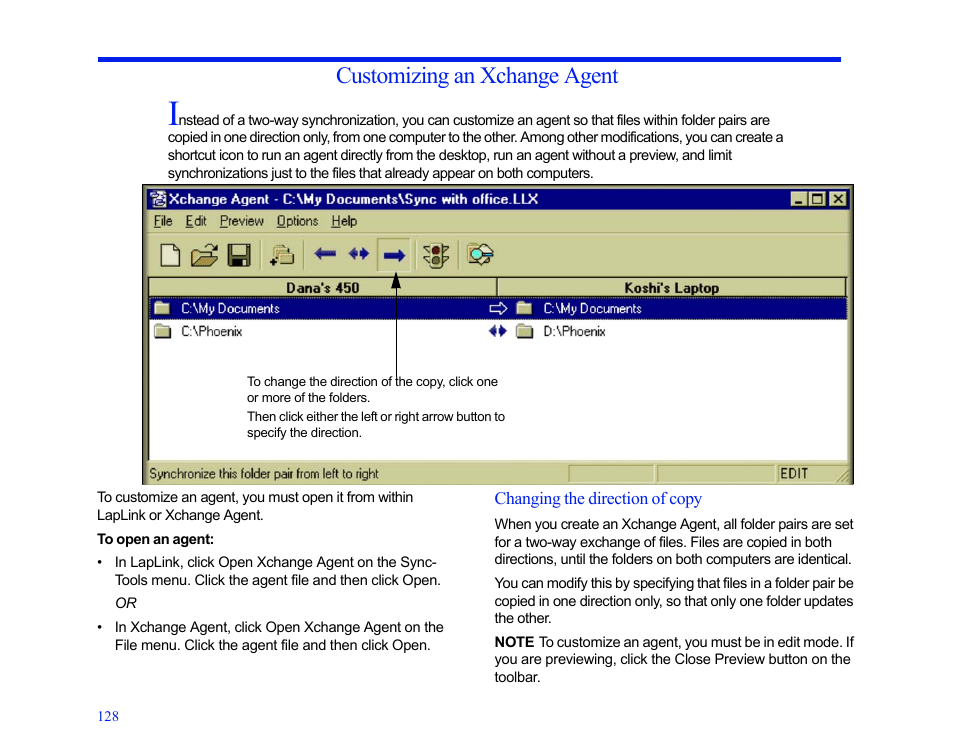 Customizing an xchange agent | LapLink MN-LGD011-XX-US User Manual | Page 122 / 166