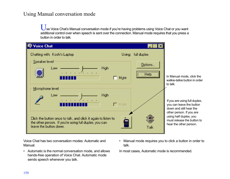 Using manual conversation mode | LapLink MN-LGD011-XX-US User Manual | Page 142 / 166