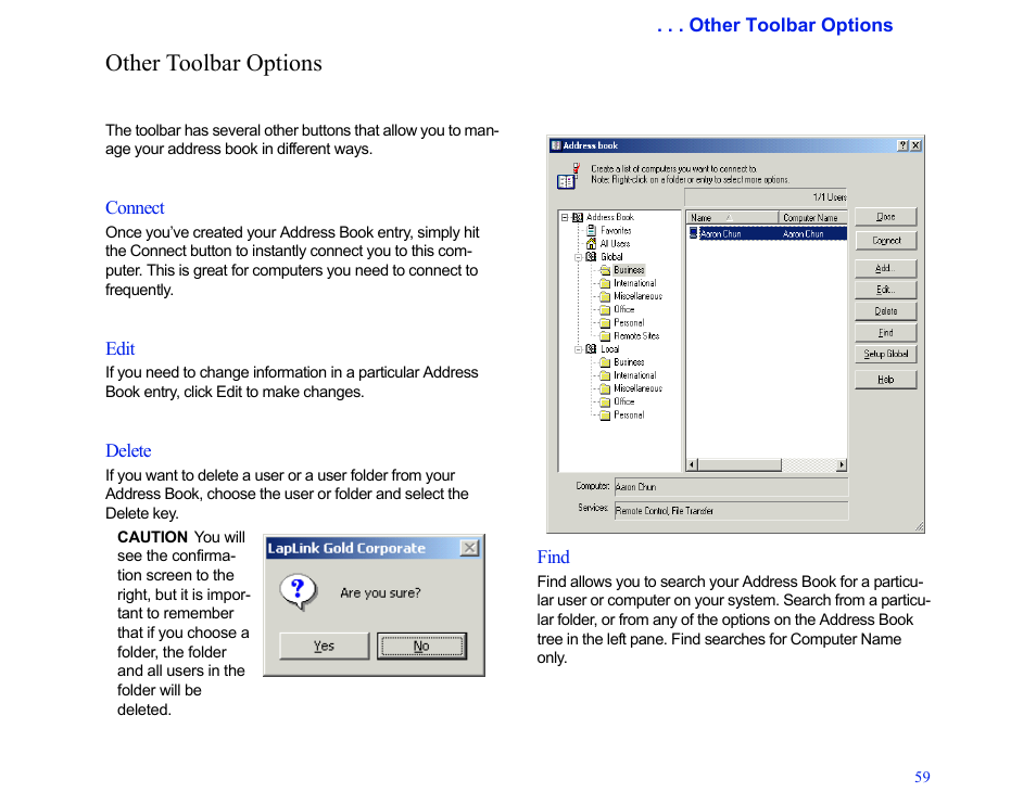 Other toolbar options | LapLink MN-LGD011-XX-US User Manual | Page 56 / 166