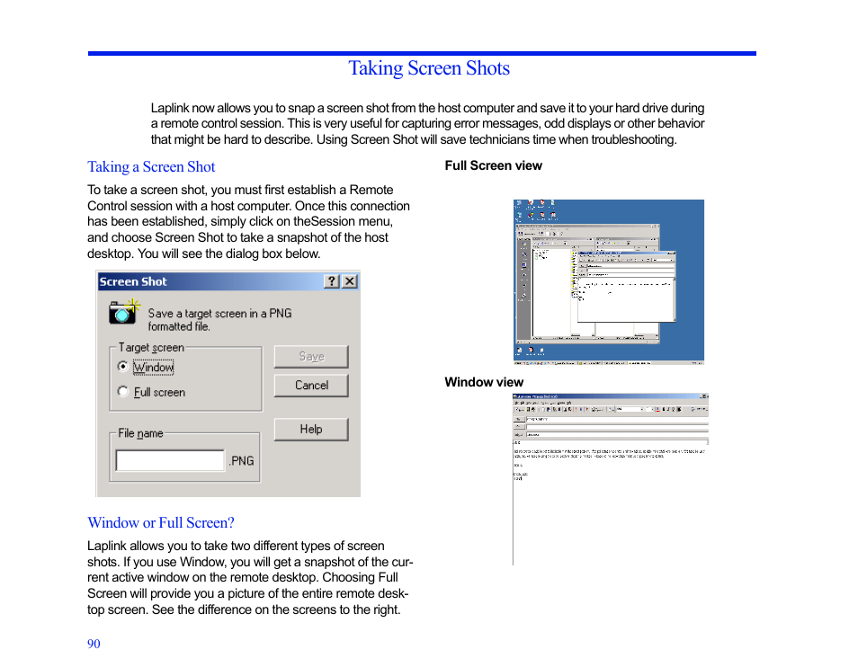 Taking screen shots | LapLink MN-LGD011-XX-US User Manual | Page 85 / 166