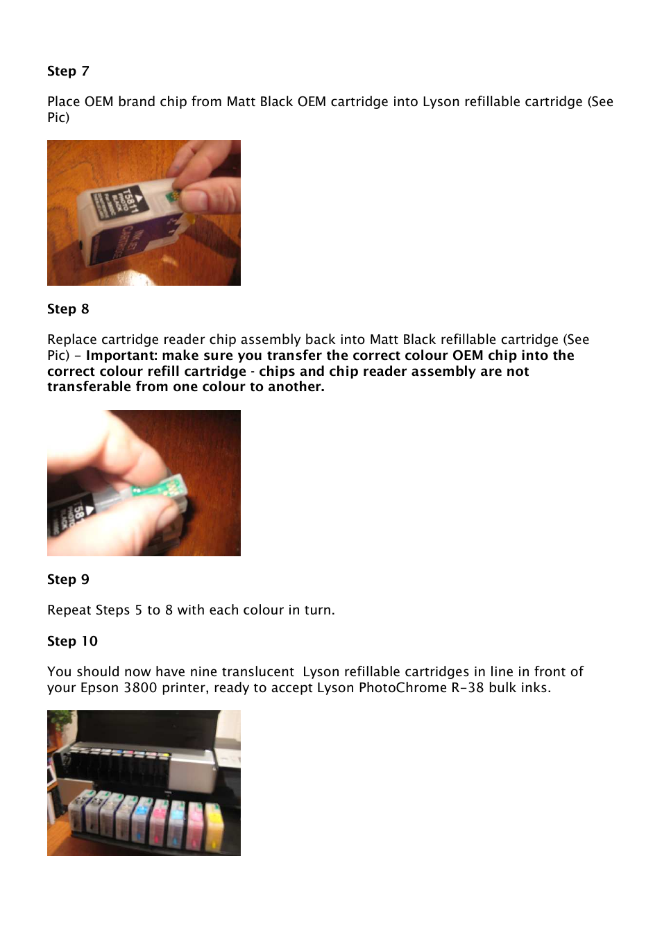 Lyson PHOTOCHROME R-38 User Manual | Page 5 / 8