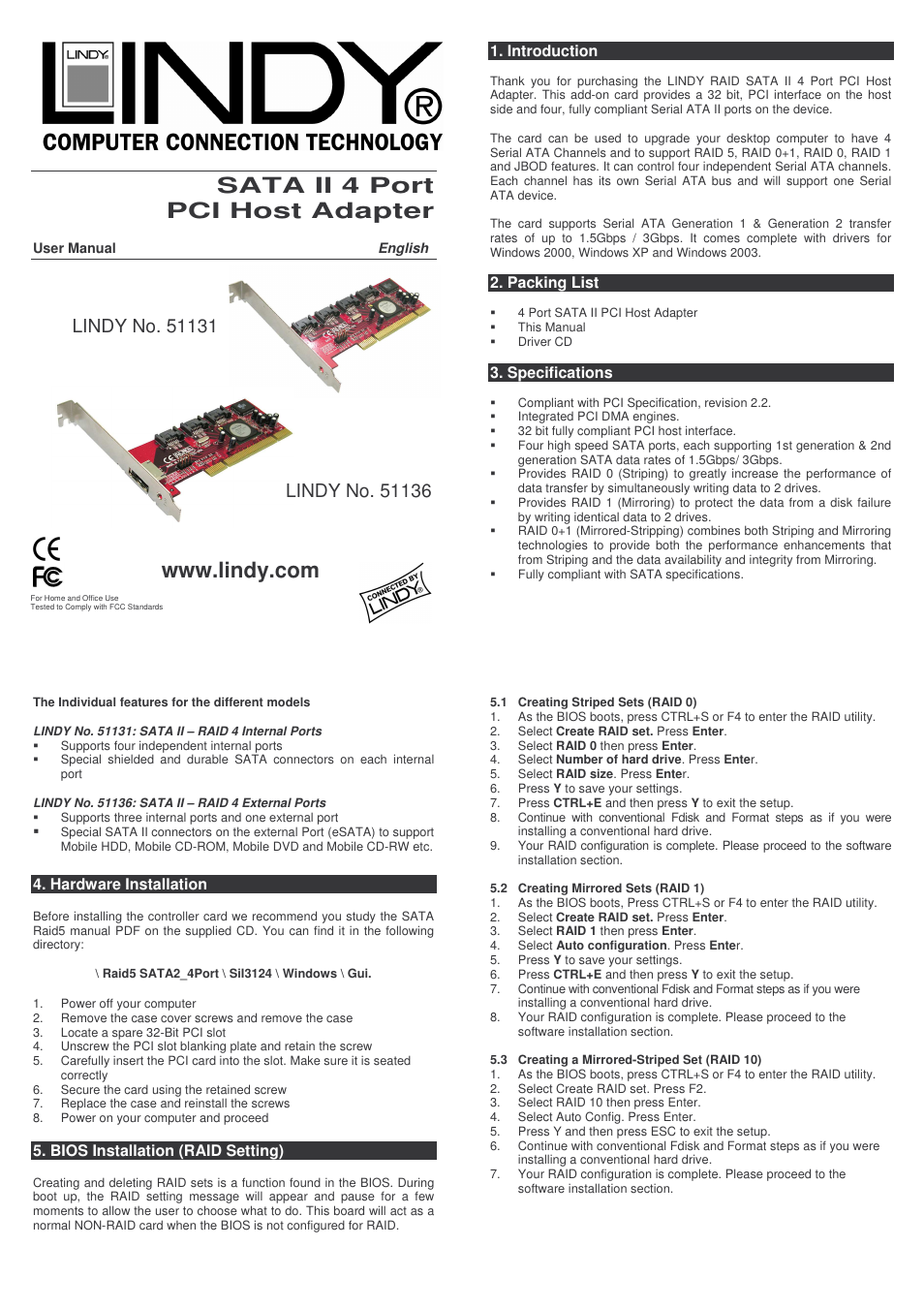 Lindy 51131 User Manual | 2 pages