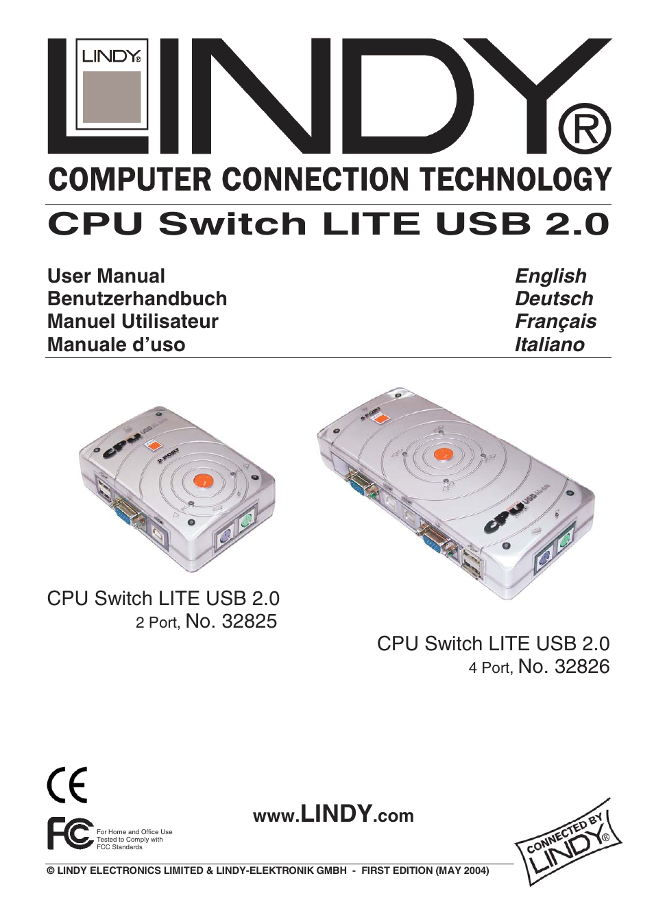 Lindy CPU SWITCH LITE 32825 User Manual | 32 pages