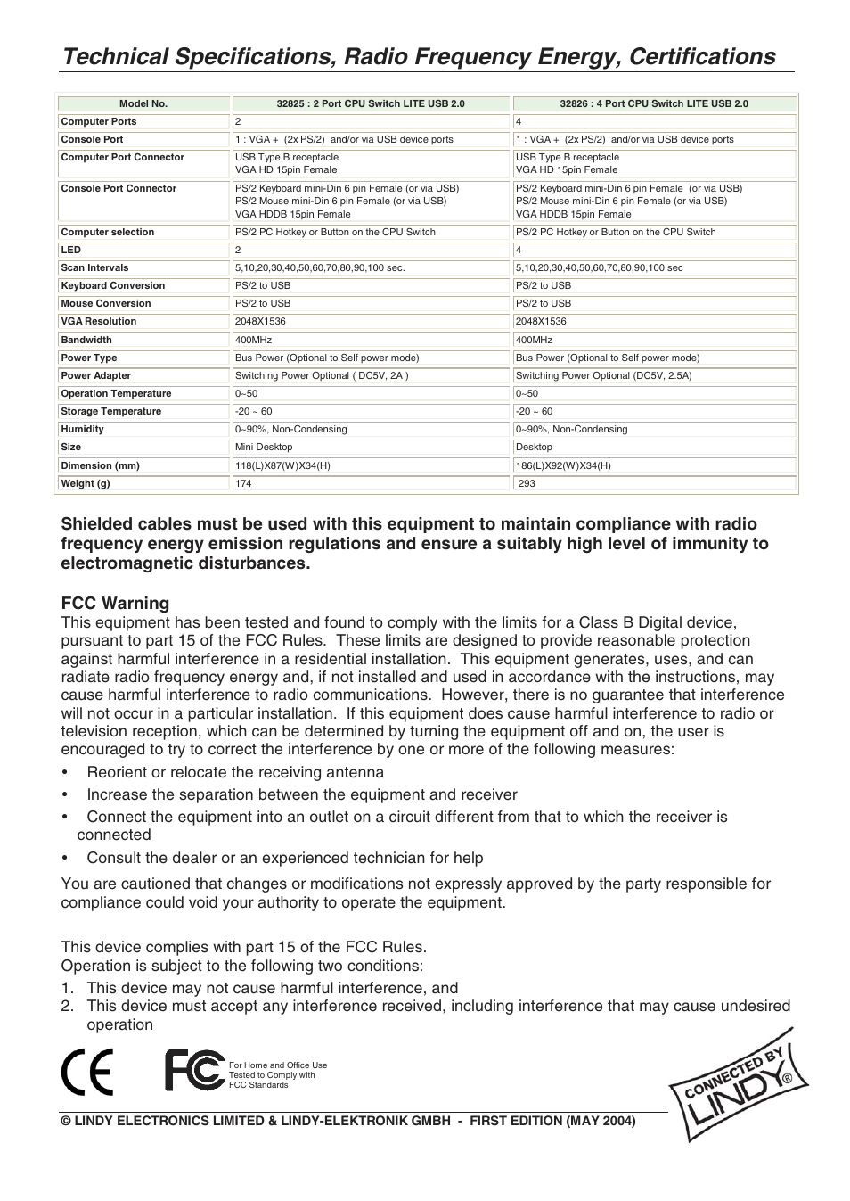 Lindy CPU SWITCH LITE 32825 User Manual | Page 32 / 32