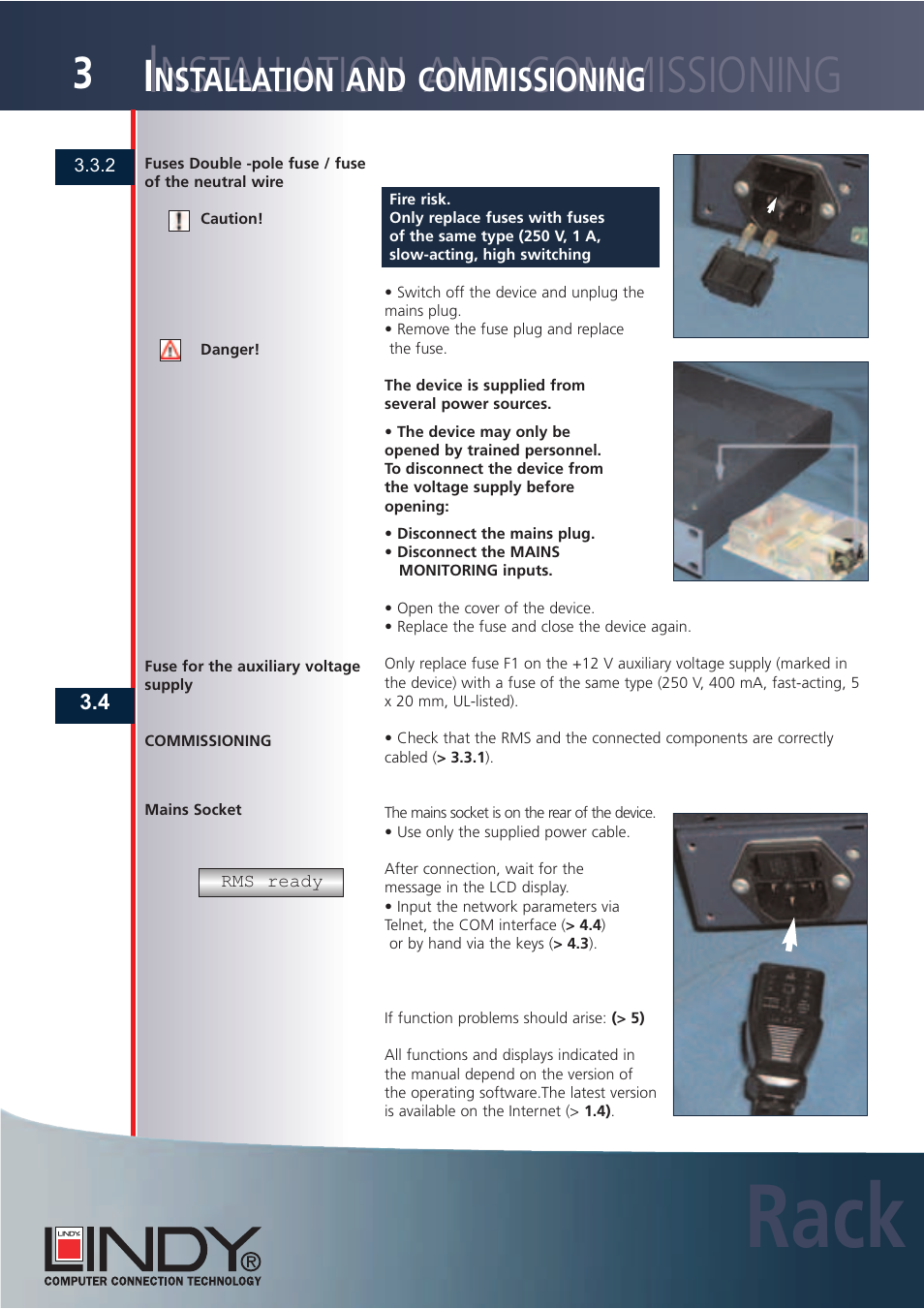 Rack, Nstallation and commissioning | Lindy Carbon Monoxide Alarm User Manual | Page 16 / 60