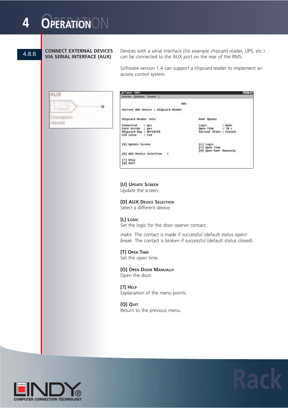 Rack, Peration | Lindy Carbon Monoxide Alarm User Manual | Page 32 / 60
