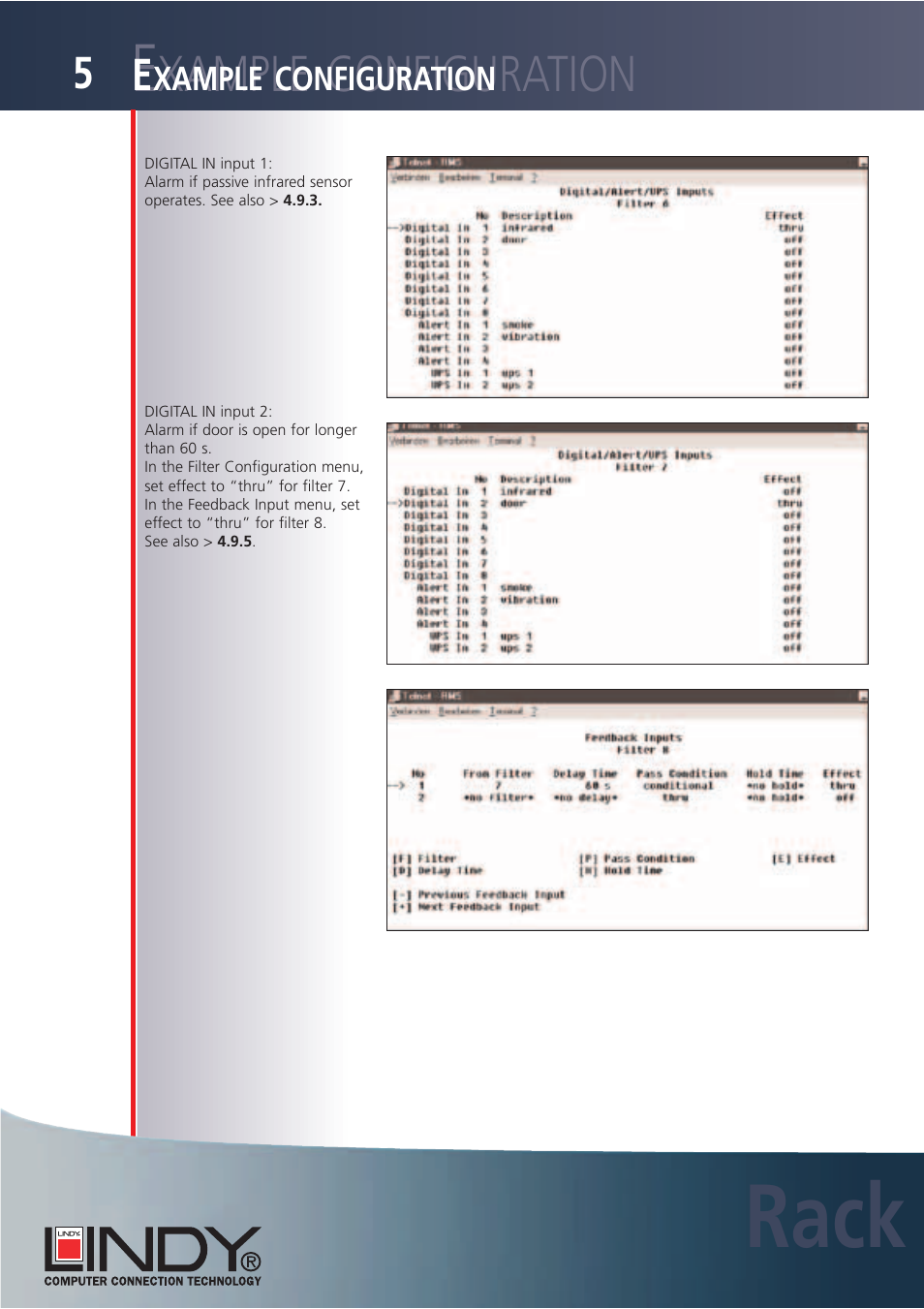 Rack, Xample configuration | Lindy Carbon Monoxide Alarm User Manual | Page 42 / 60