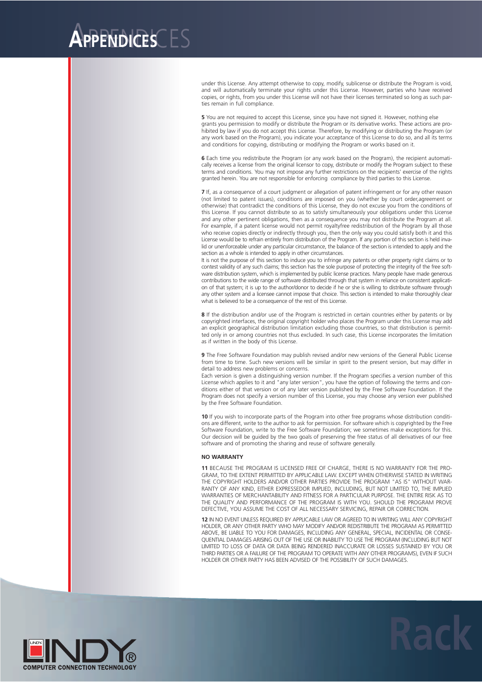 Remo rack, Ppendices | Lindy Carbon Monoxide Alarm User Manual | Page 58 / 60