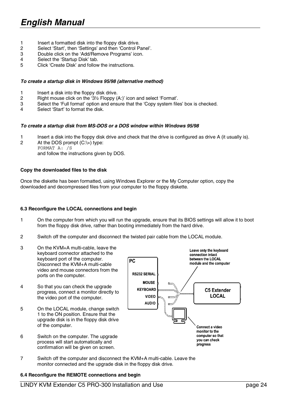 English manual | Lindy PRO-300 User Manual | Page 24 / 28