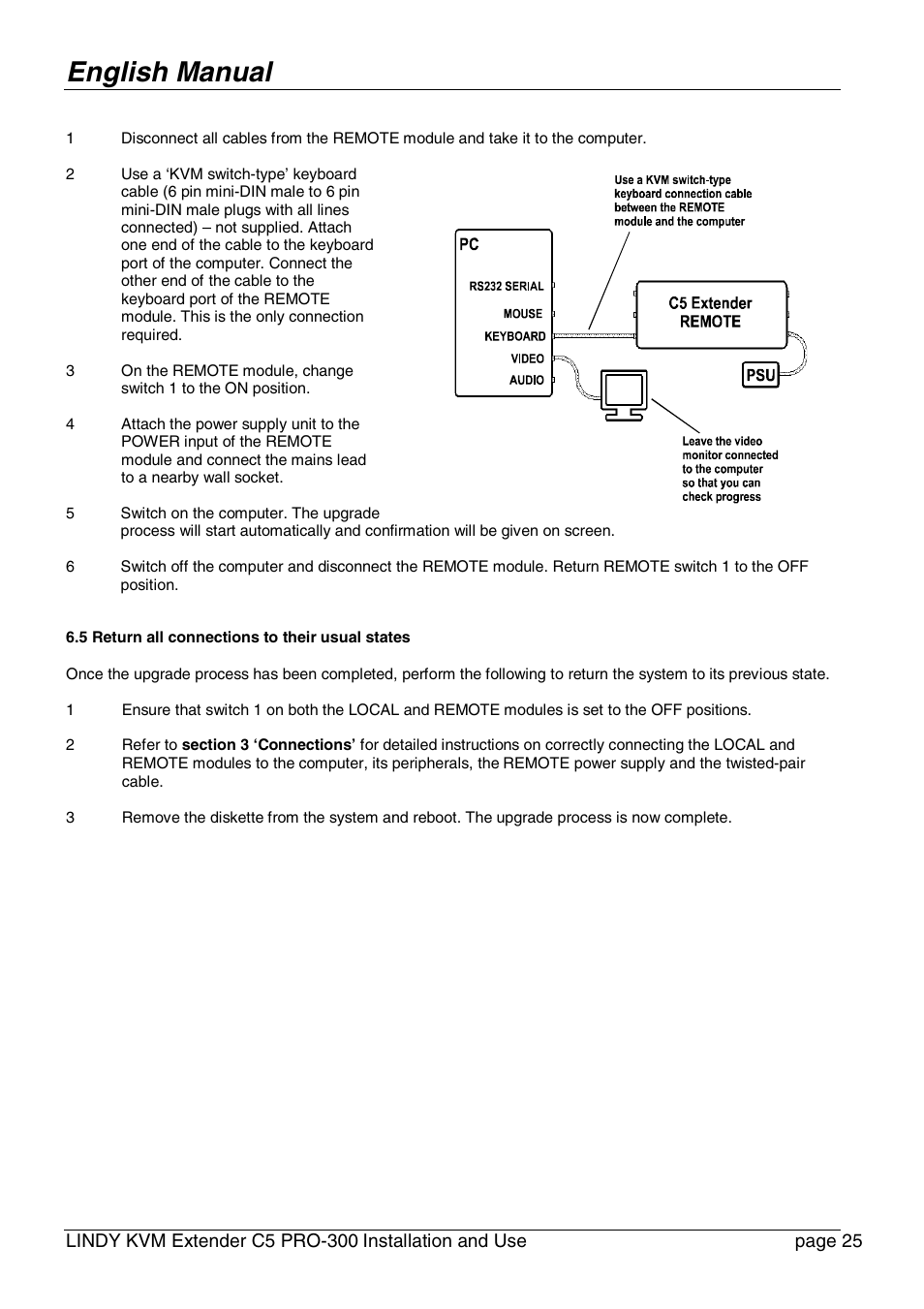 English manual | Lindy PRO-300 User Manual | Page 25 / 28