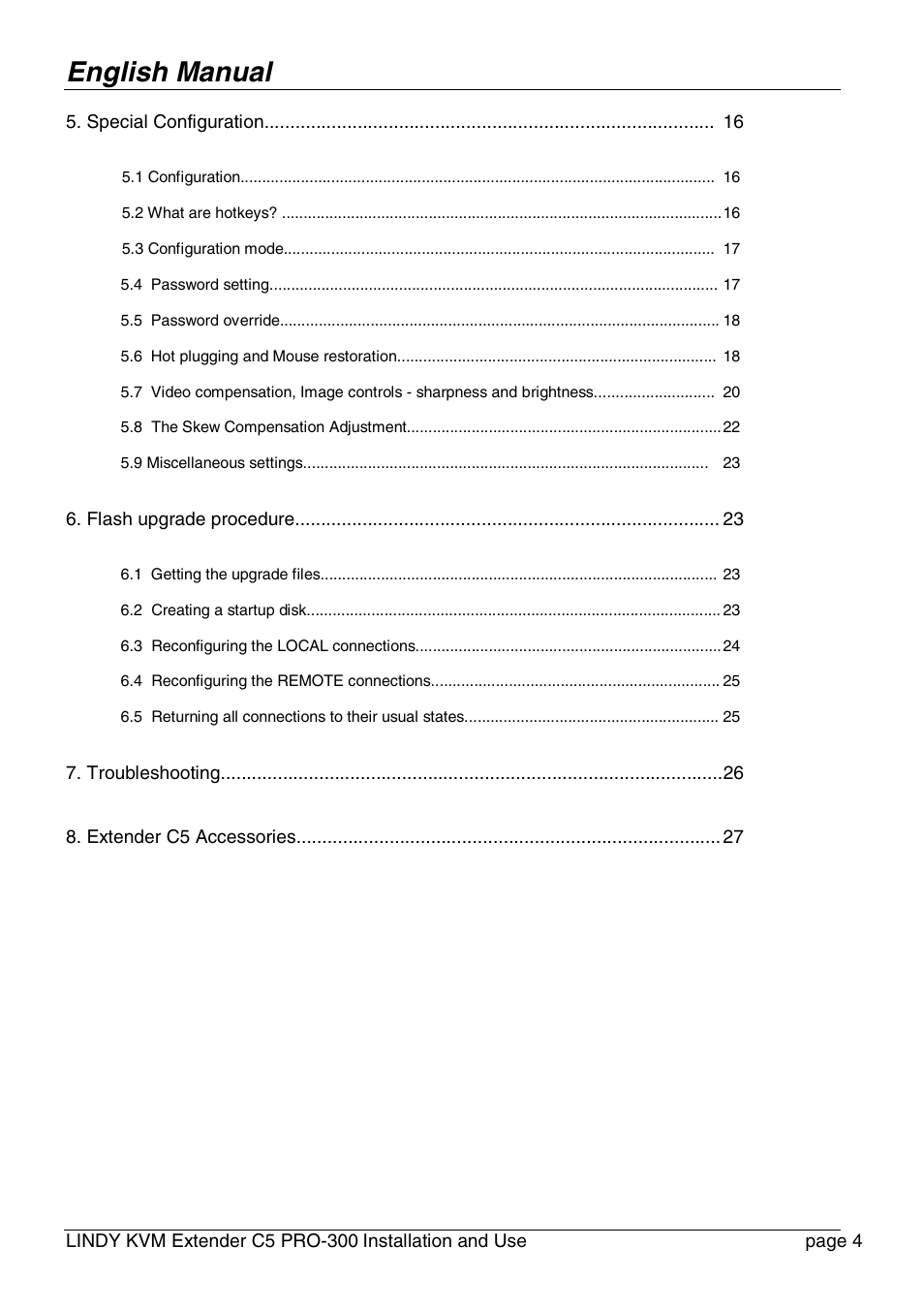 English manual | Lindy PRO-300 User Manual | Page 4 / 28