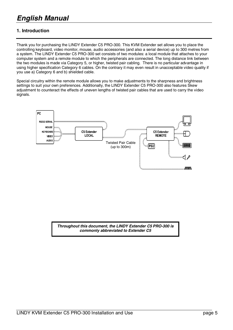 English manual | Lindy PRO-300 User Manual | Page 5 / 28
