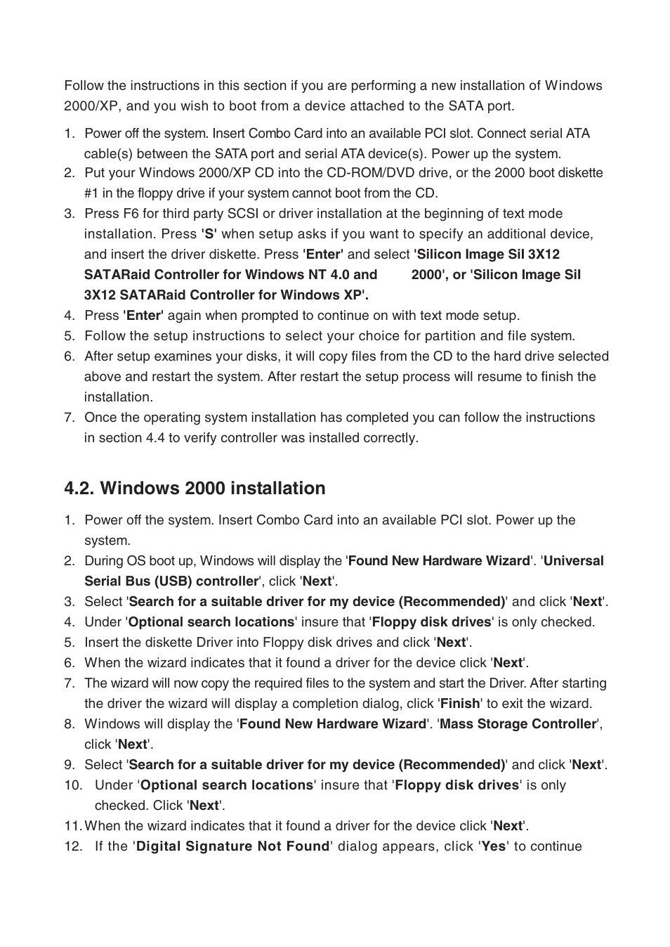 Windows 2000 installation | Lindy 70536 User Manual | Page 6 / 11