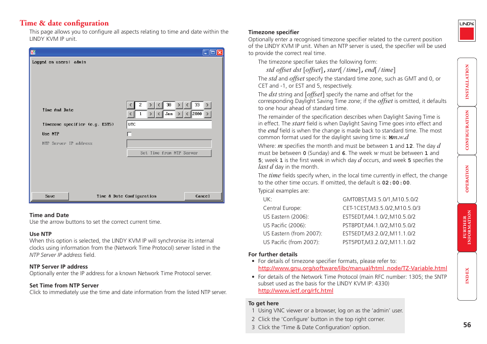 Time & date configuration | Lindy Switch User Manual | Page 57 / 76