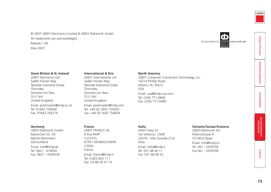 Lindy Switch User Manual | Page 74 / 76