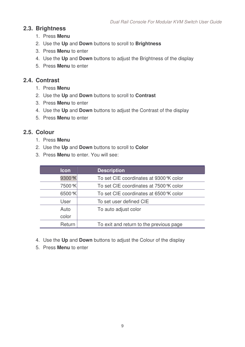 Lindy Dual Rail Modular KVM Console Switch User Manual | Page 10 / 20