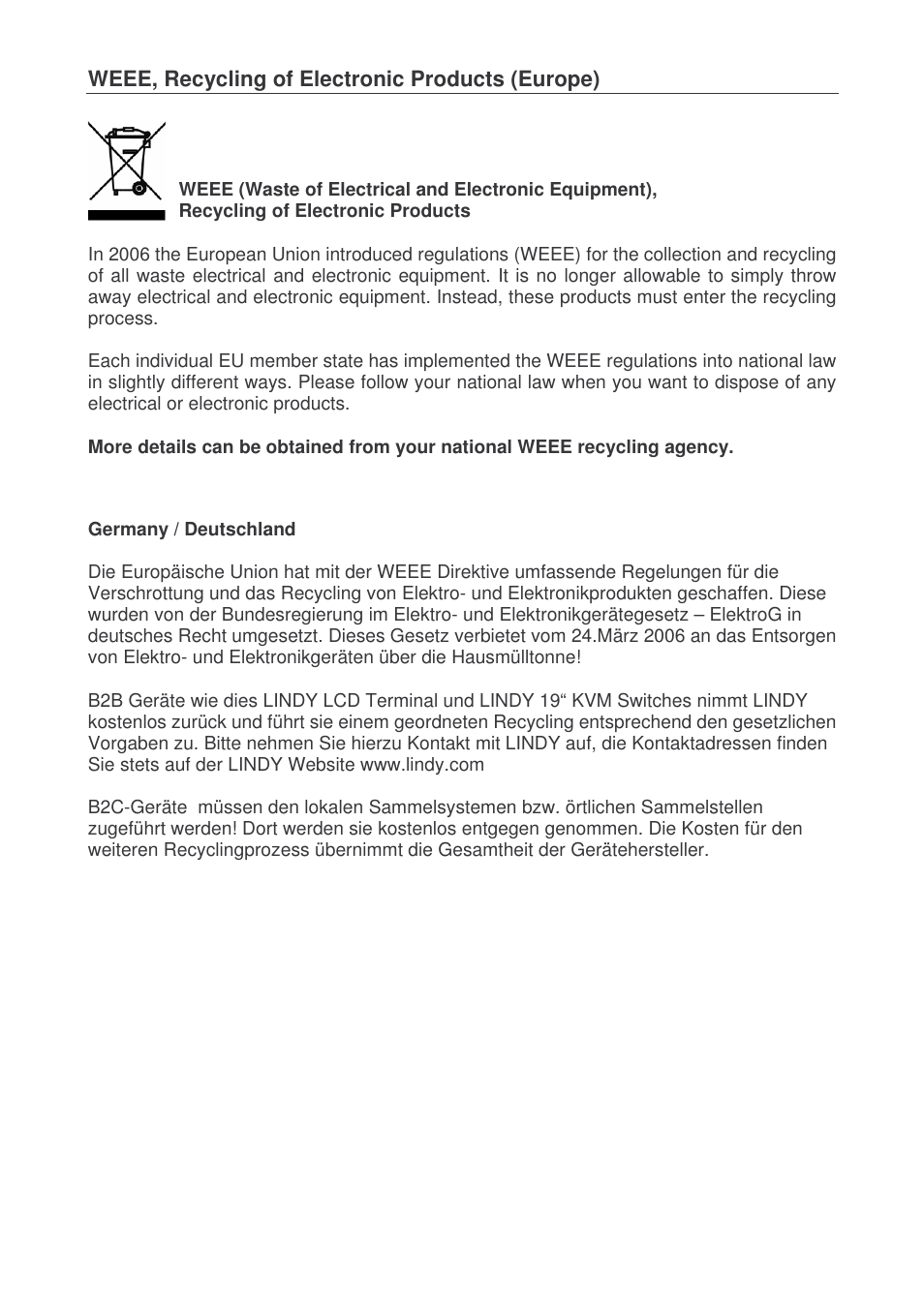 Lindy Dual Rail Modular KVM Console Switch User Manual | Page 19 / 20