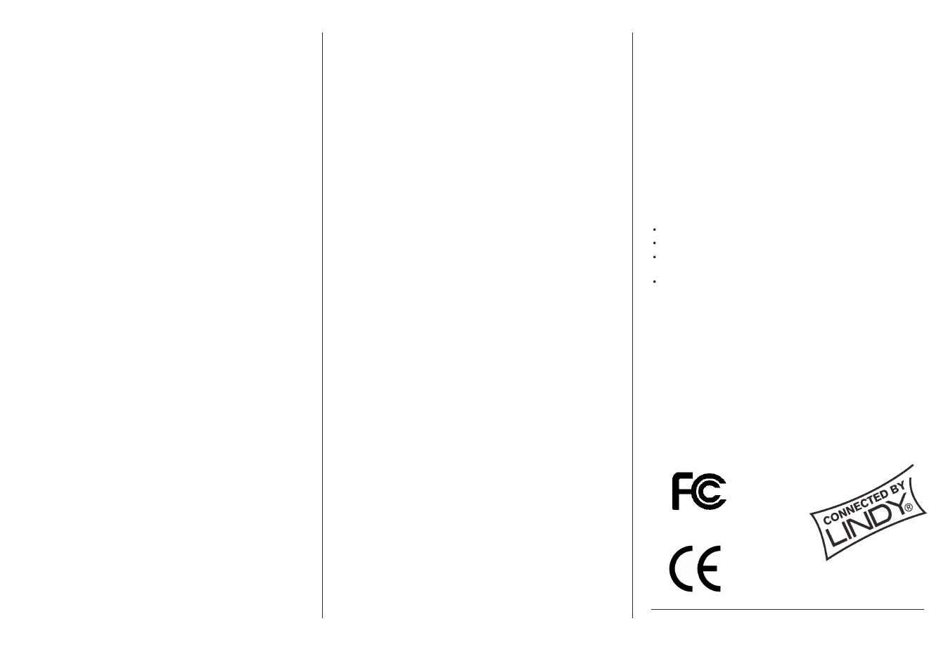 Fcc warning | Lindy 42910 User Manual | Page 2 / 2