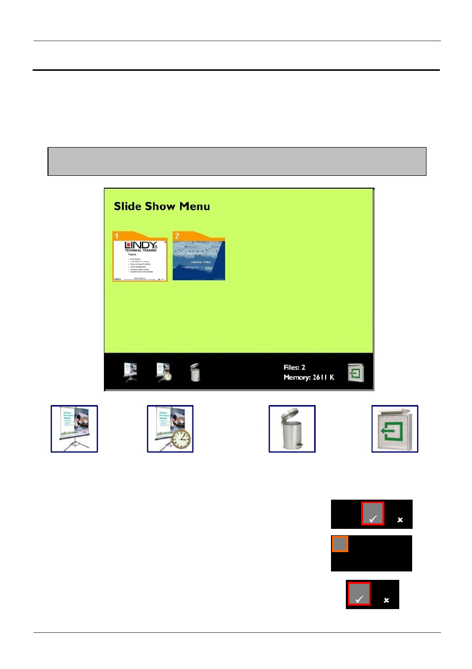 The slide show menu | Lindy 32500 User Manual | Page 17 / 24