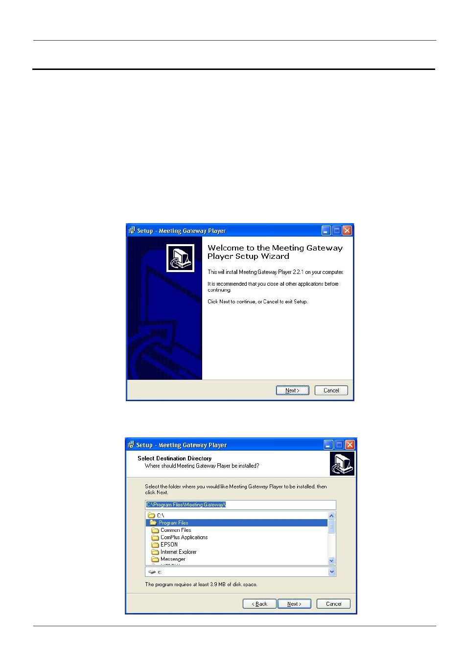 Installing the player utility, Installing the player utility (meeting gateway) | Lindy 32500 User Manual | Page 9 / 24