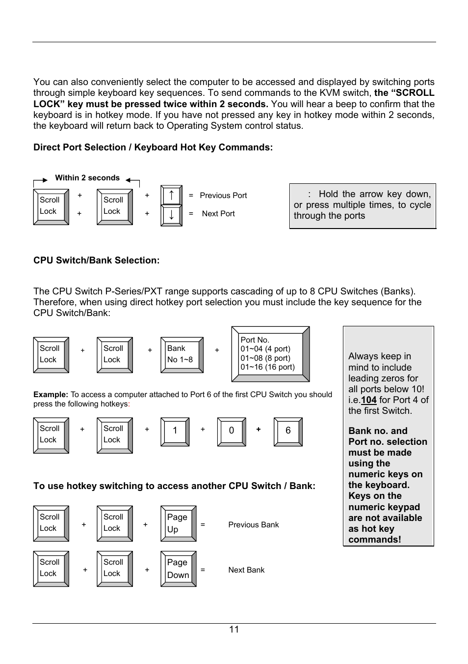 English manual, Keyboard hotkey selection | Lindy 32505 User Manual | Page 13 / 71