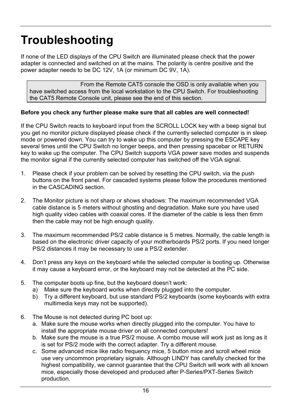 Troubleshooting | Lindy 32505 User Manual | Page 18 / 71