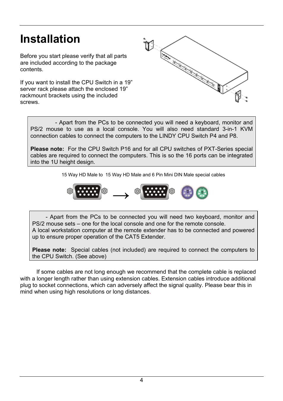 Installation | Lindy 32505 User Manual | Page 6 / 71