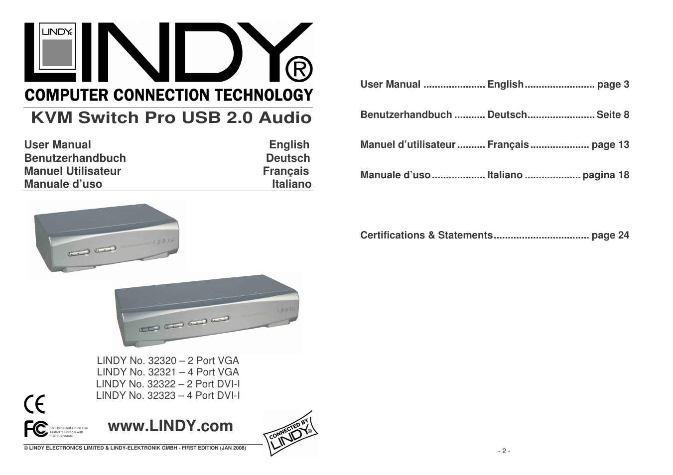 Lindy 32320 User Manual | 12 pages