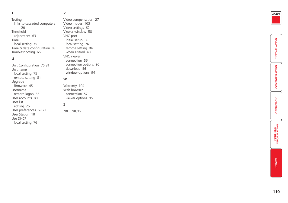 Lindy MC5-IP User Manual | Page 111 / 111