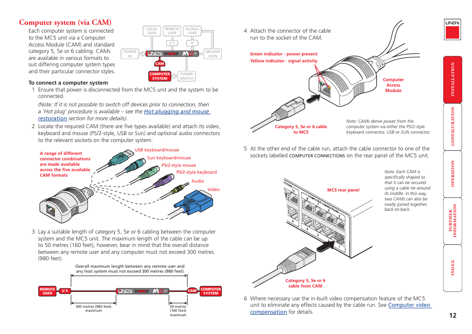 Computer system (via cam), Computer, System | Computer system, Via cam) | Lindy MC5-IP User Manual | Page 13 / 111