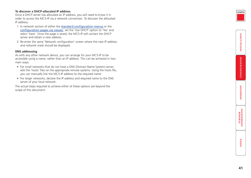Lindy MC5-IP User Manual | Page 42 / 111