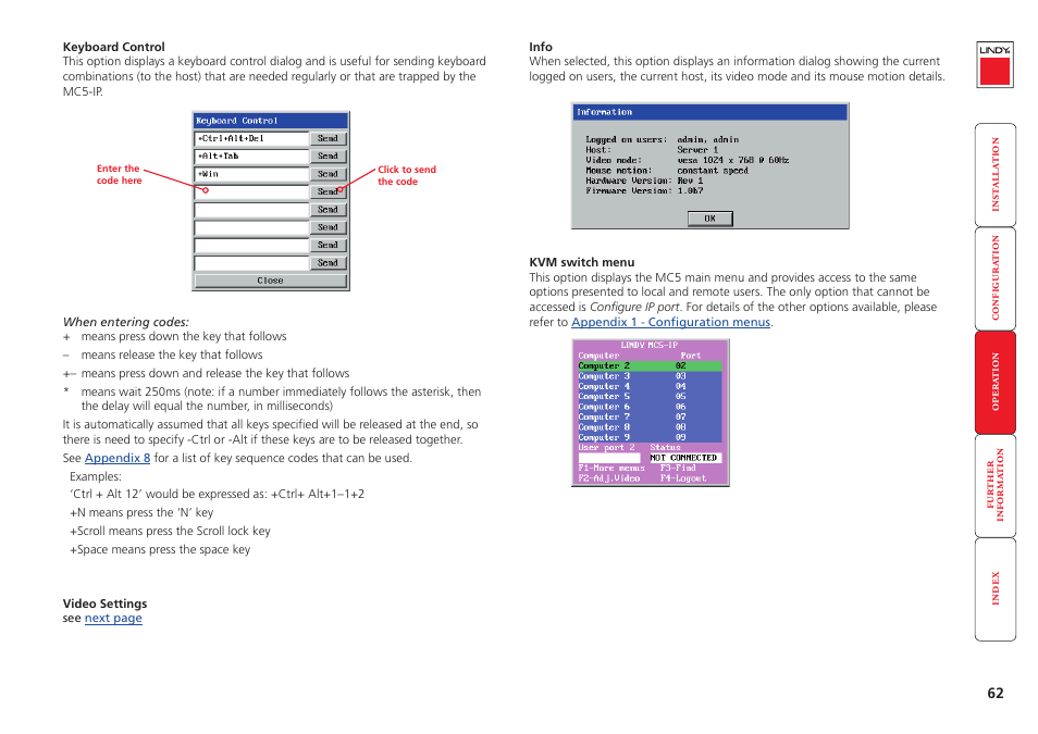 Lindy MC5-IP User Manual | Page 63 / 111