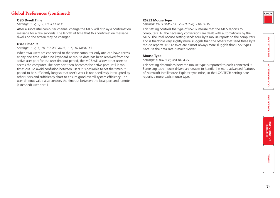 Lindy MC5-IP User Manual | Page 72 / 111
