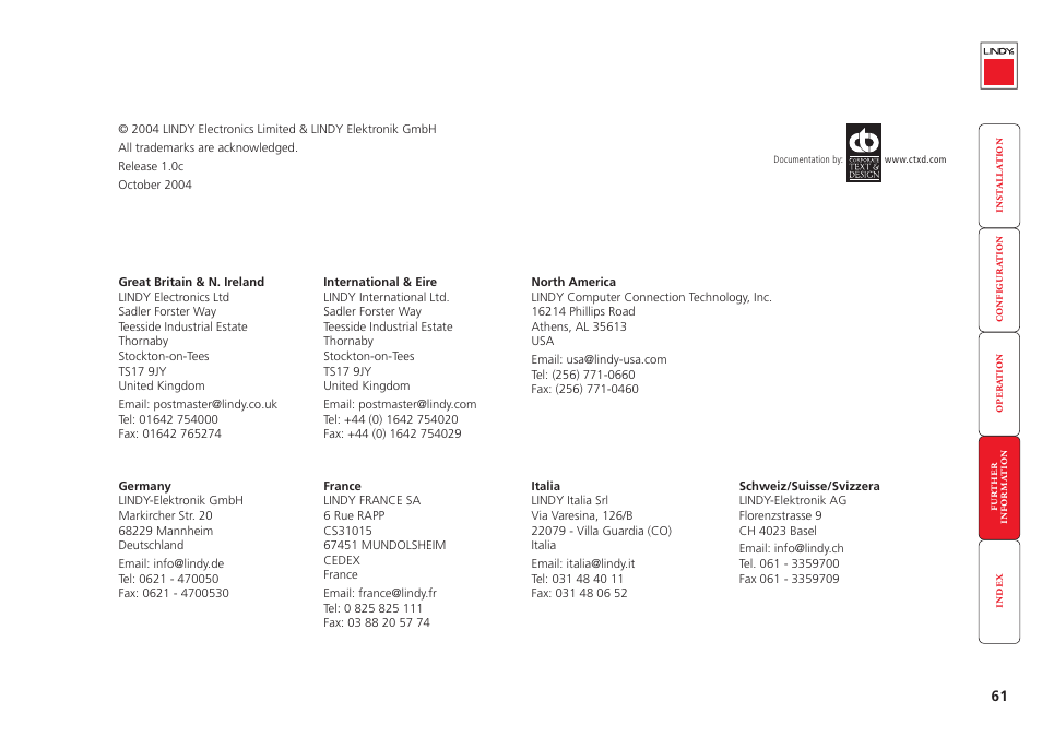 Lindy CPU IP Access Switch Plus User Manual | Page 62 / 64