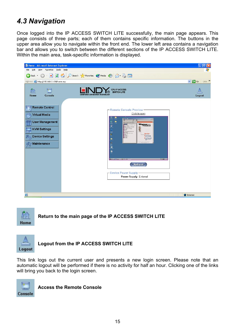 3 navigation | Lindy 39405 User Manual | Page 19 / 67