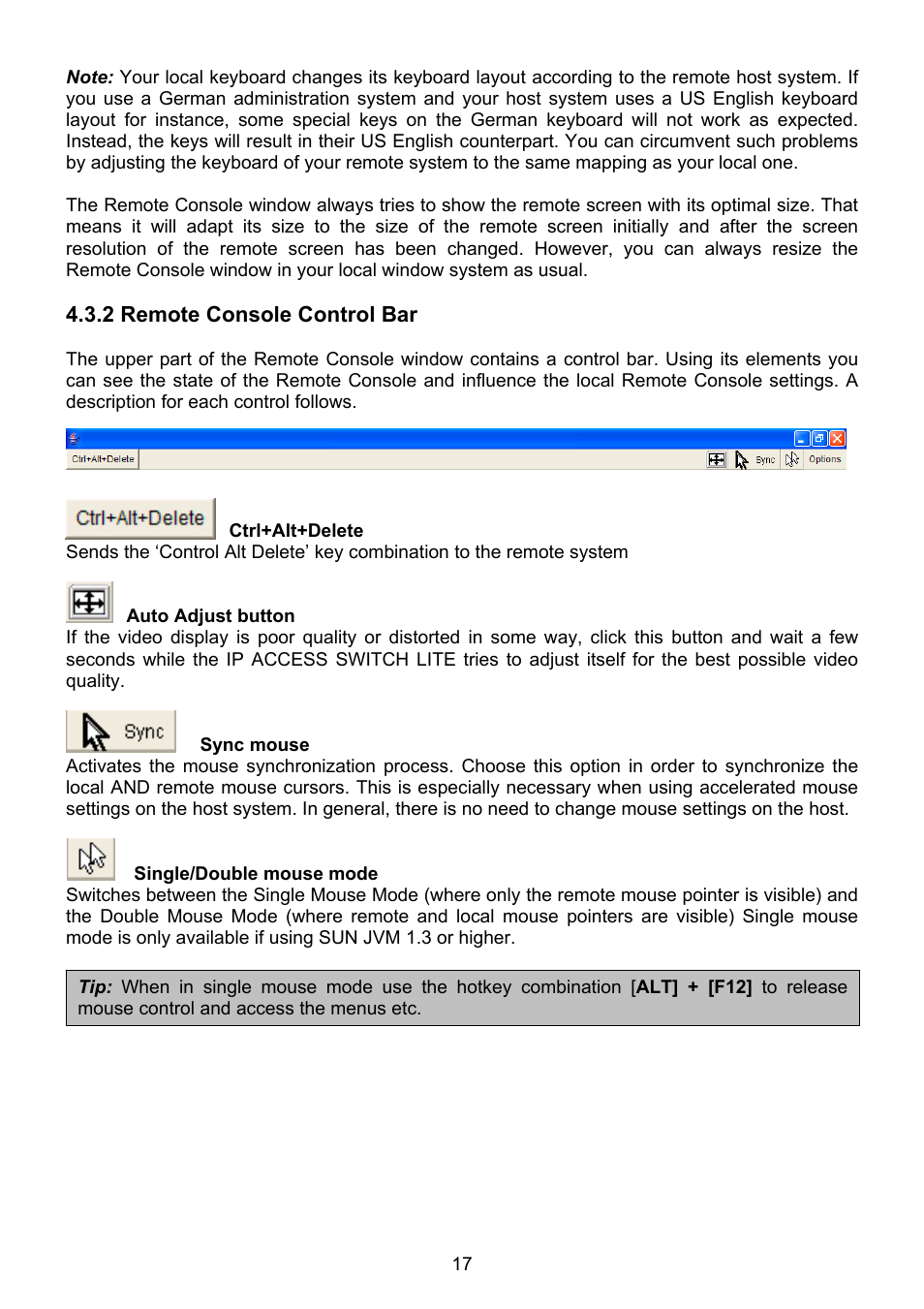 2 remote console control bar | Lindy 39405 User Manual | Page 21 / 67