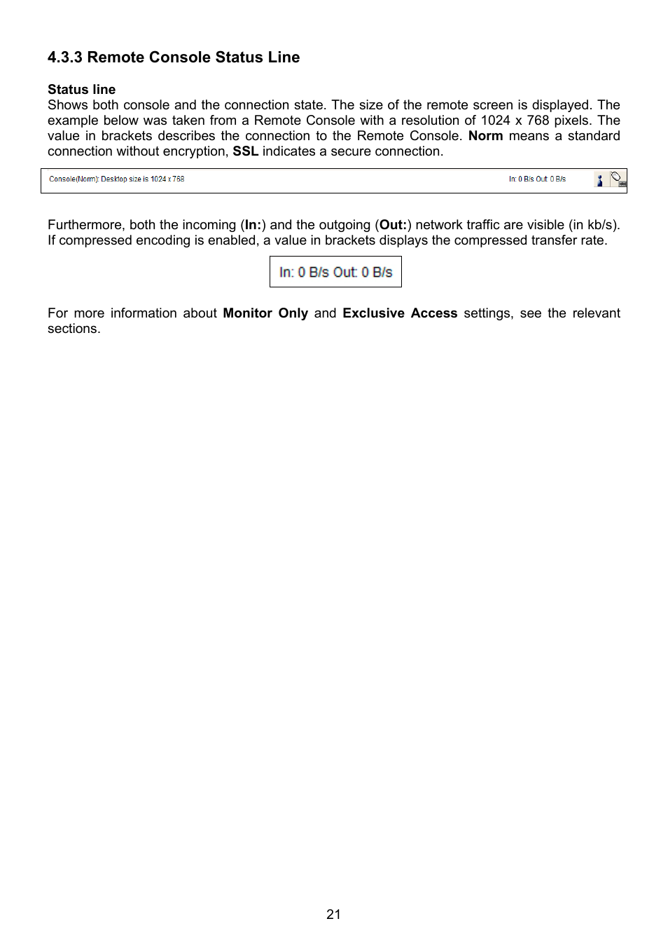 3 remote console status line | Lindy 39405 User Manual | Page 25 / 67