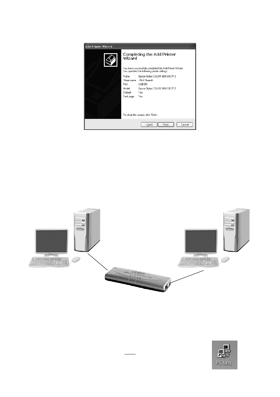 Pc to pc data link | Lindy 42985 User Manual | Page 16 / 18