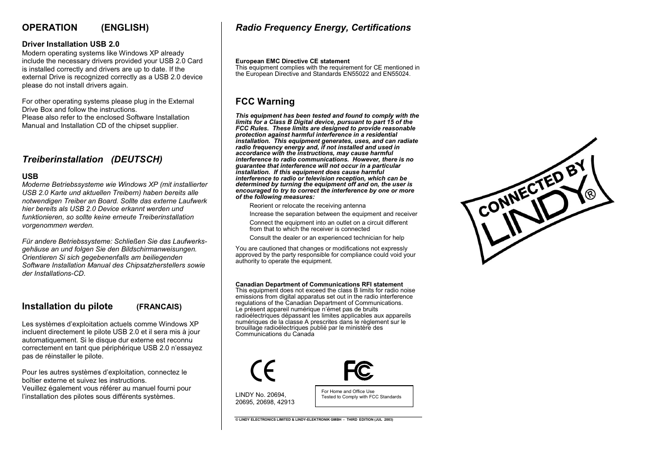 Lindy 42913 User Manual | Page 2 / 2